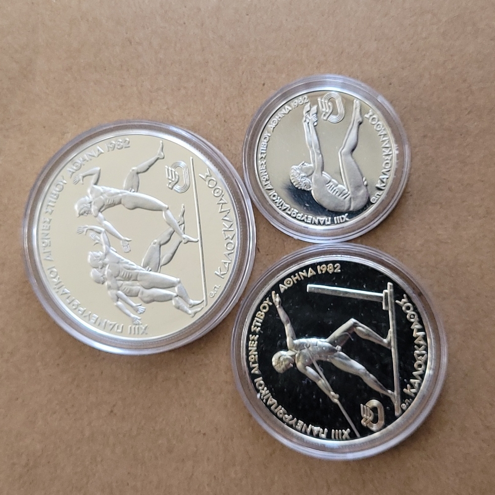 1981 Greek Olympic Proof coins